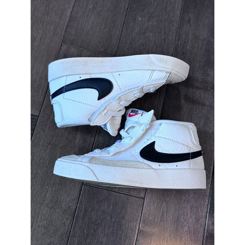 Nike Blazers Mid 77 White & Black Toddler Size 9c Velcro Easy On